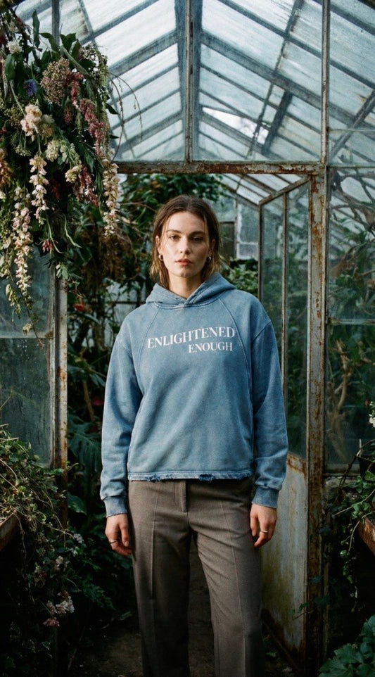 "Enlightened Enough" Vintage Washed Hoodie